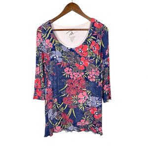 Miraclebody by Miraclesuit Floral Tunic Shapewear Top Size M